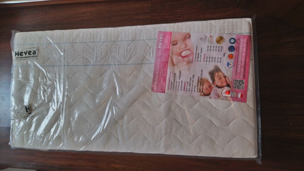NOWY Materac lateksowy 60×120 do łóżeczka niemowlecego hevea baby NOWY