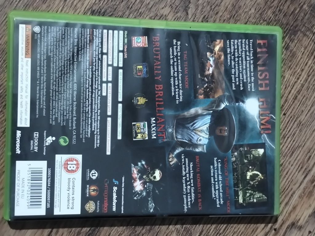 Gra Mortal Kombat na Xbox modelu 360