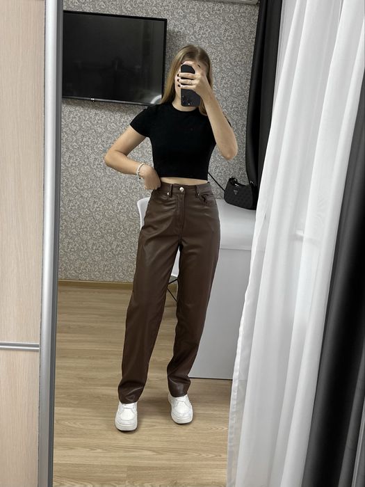 Шкіряні штани (зима) h&m