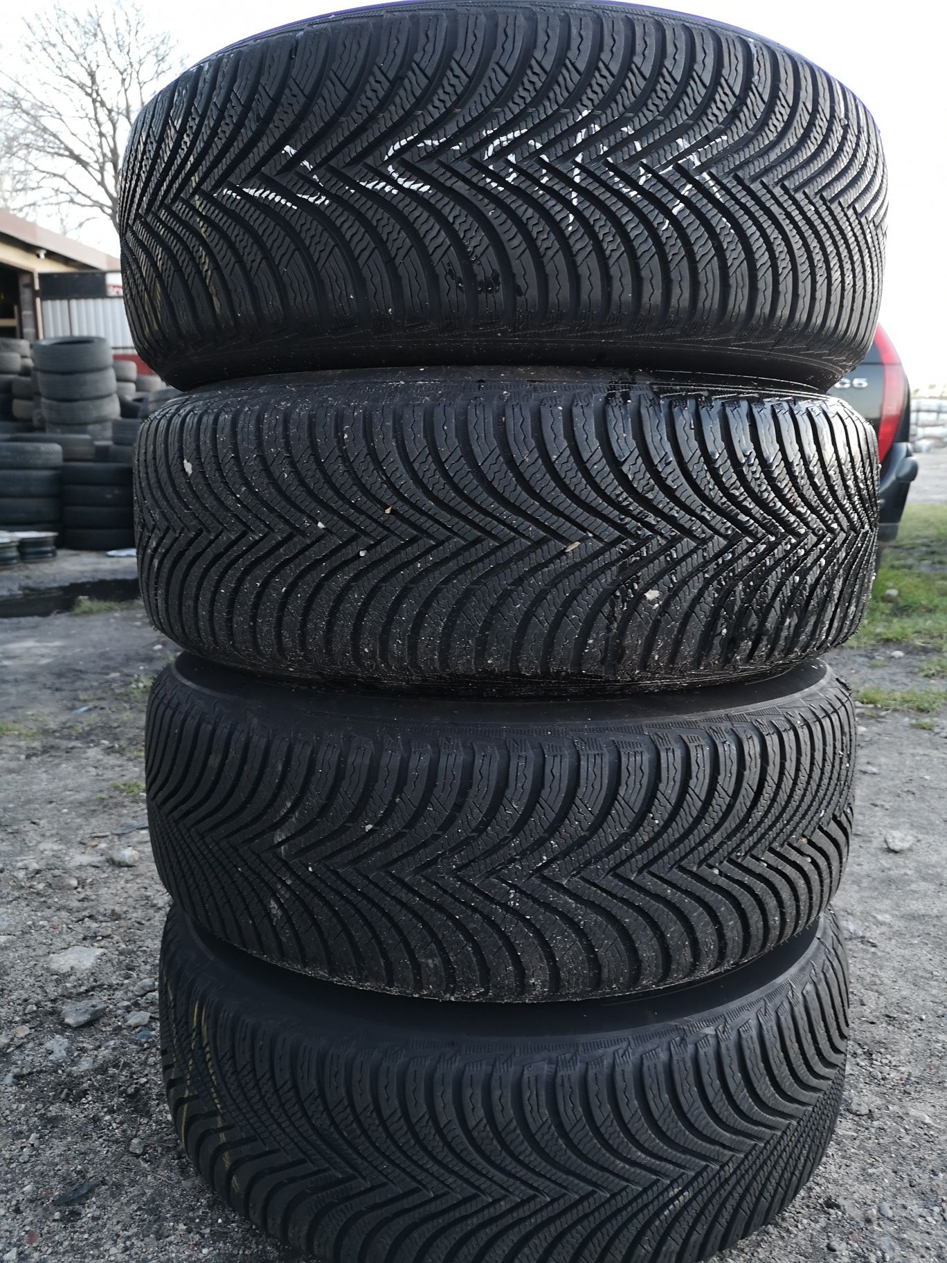 Komplet kół zimowych 5x108 Ford Volvo 215/65/16 Michelin 4szt 7,5mm 20