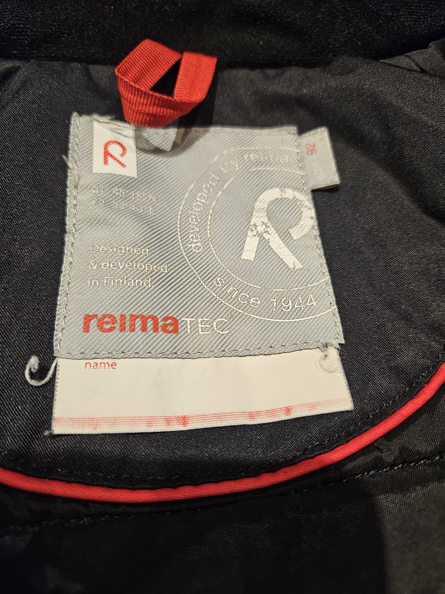 Zimowa kurtka dziecięca Reima Tec rozmiar 92