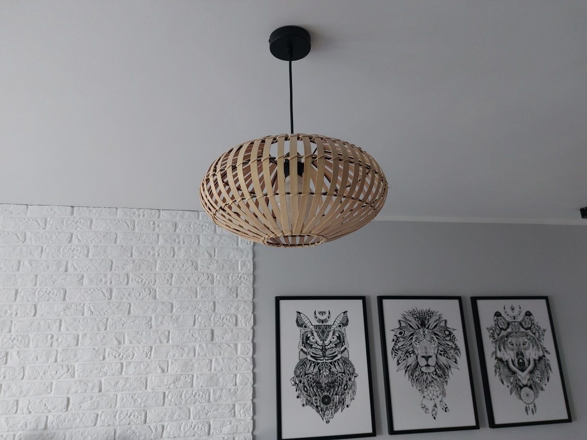 Lampa sufitowa, bambusowa
