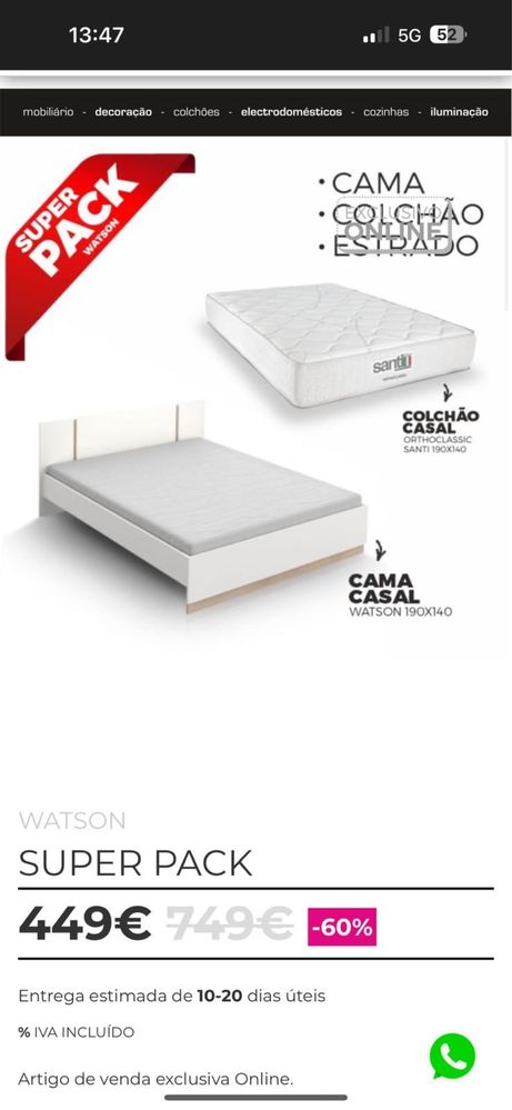 Cama Casal como nova