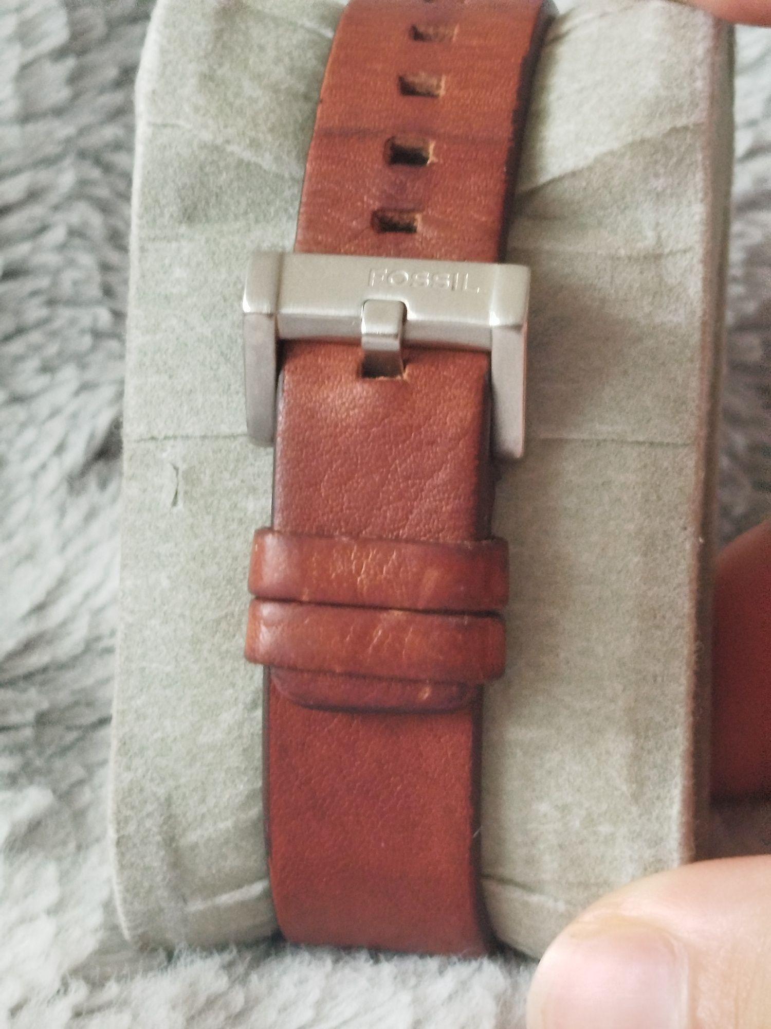 Zegarek Fossil Quartz Tank JR-9407 silver brown vintage old money