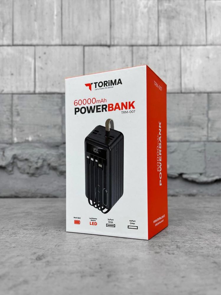 Мощный переносной Power Bank 60000 mAh Torima TRM-007