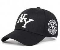 Czapka z daszkiem NY New York Nowa czarna białym logo