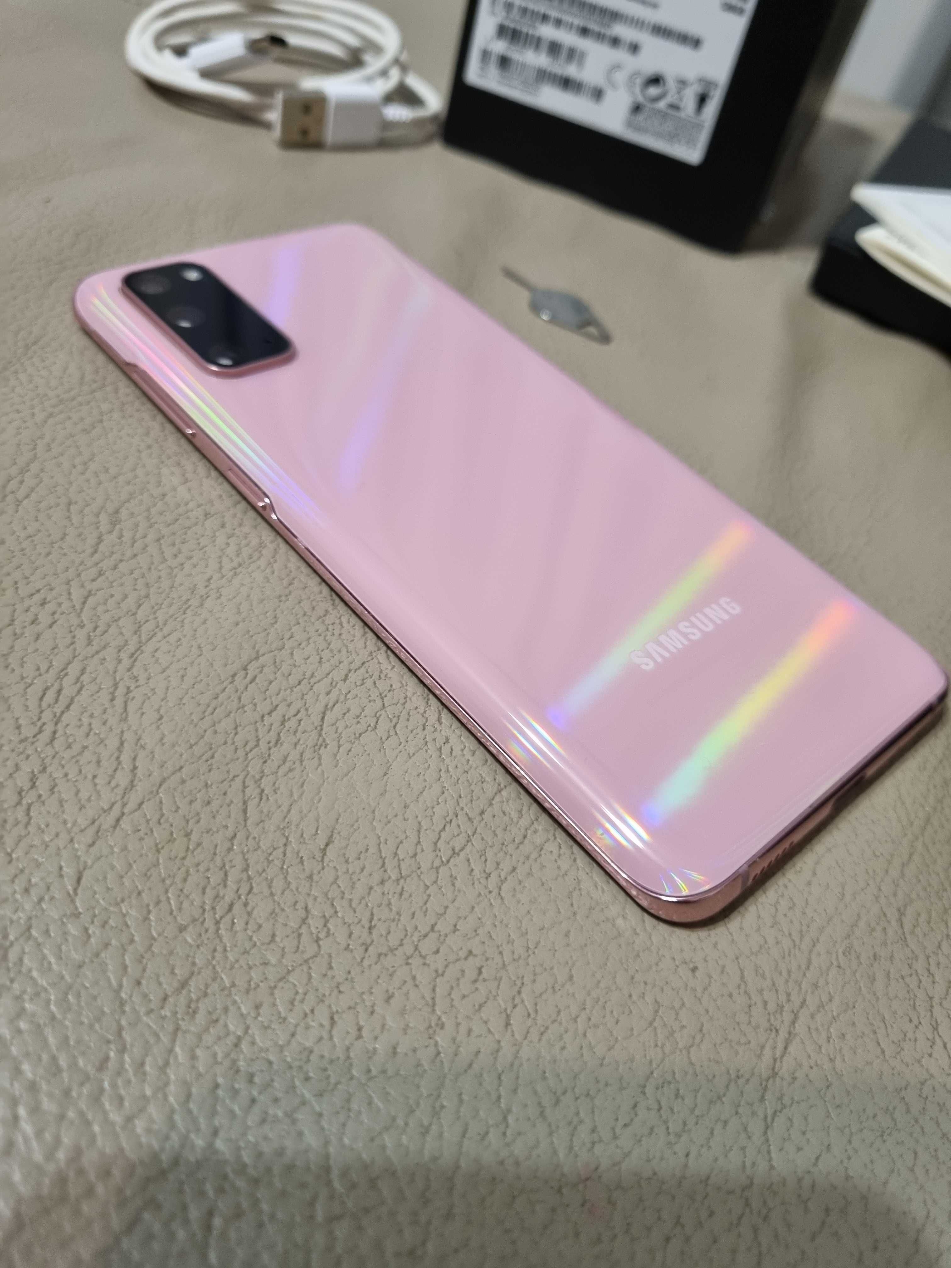 Samsung Galaxy S20 PINK Różowy stan BDB dla kobiety 2x etui