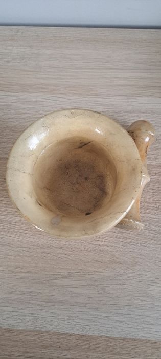 Moździerz kamienny marmurkow z tuczkiem Prl