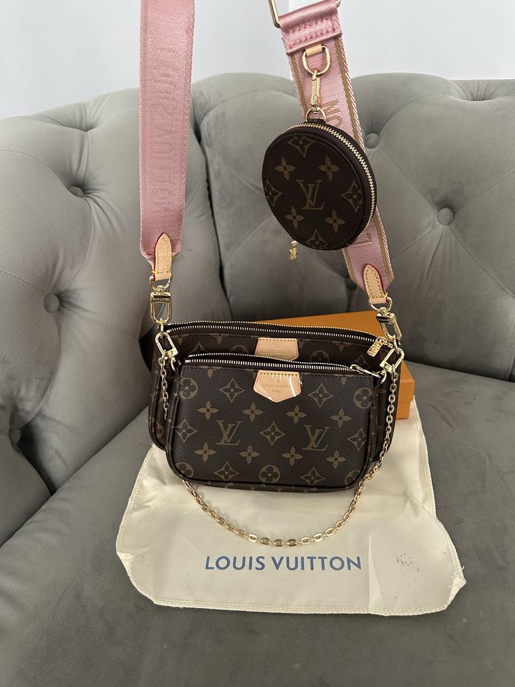 Torebka louis vuitton multi pochette rozowy pasek