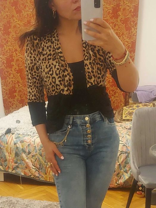 Panterkowa marynarka miękka rozm. M