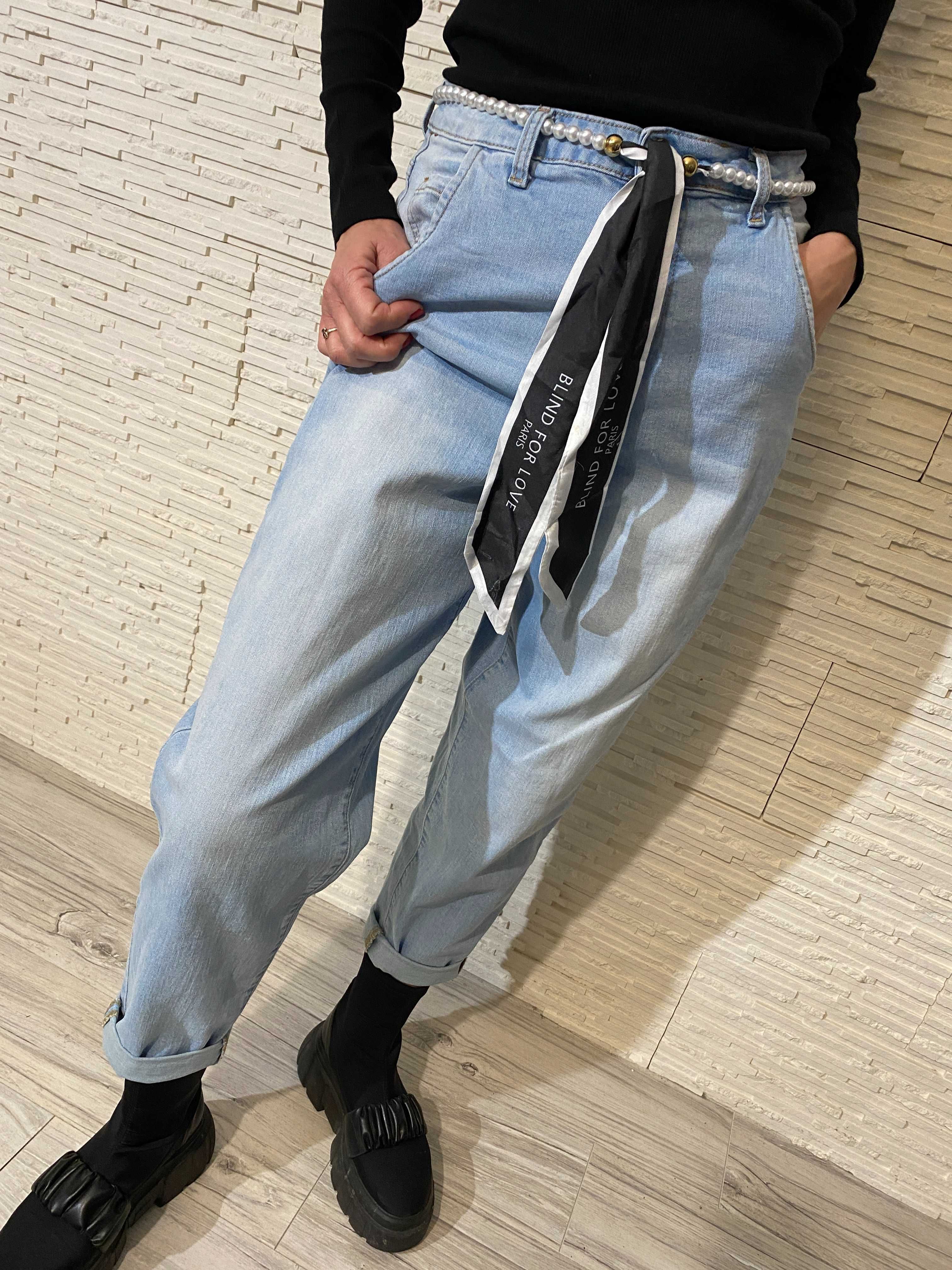 Lemonada mom fit jeansy z wyższym stanem S-M