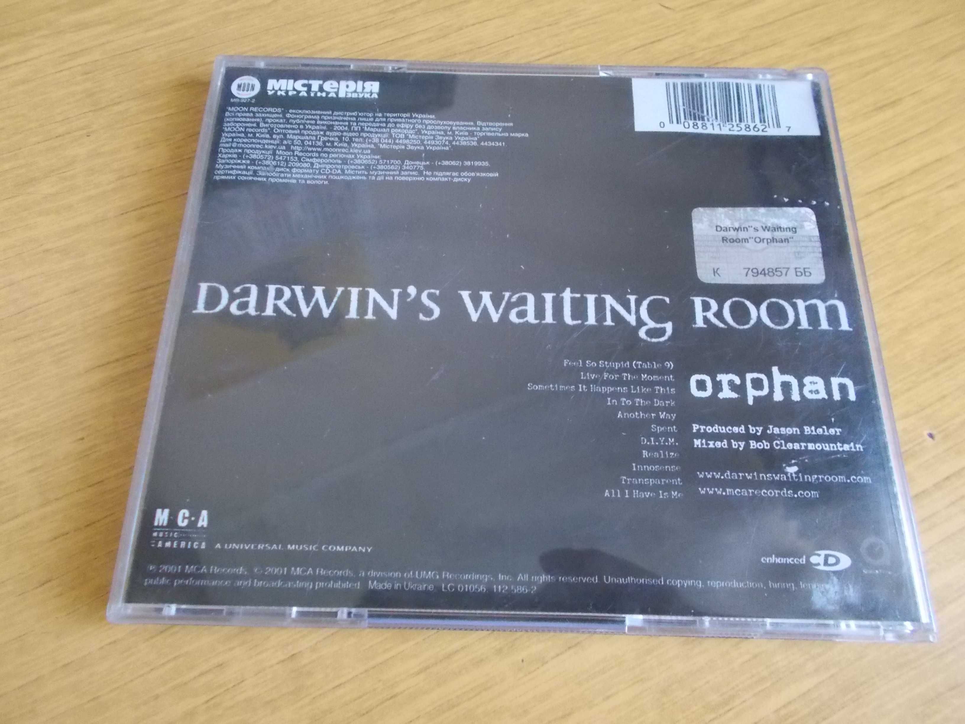 Darwins Waiting Room "Orphan". CD-диск.