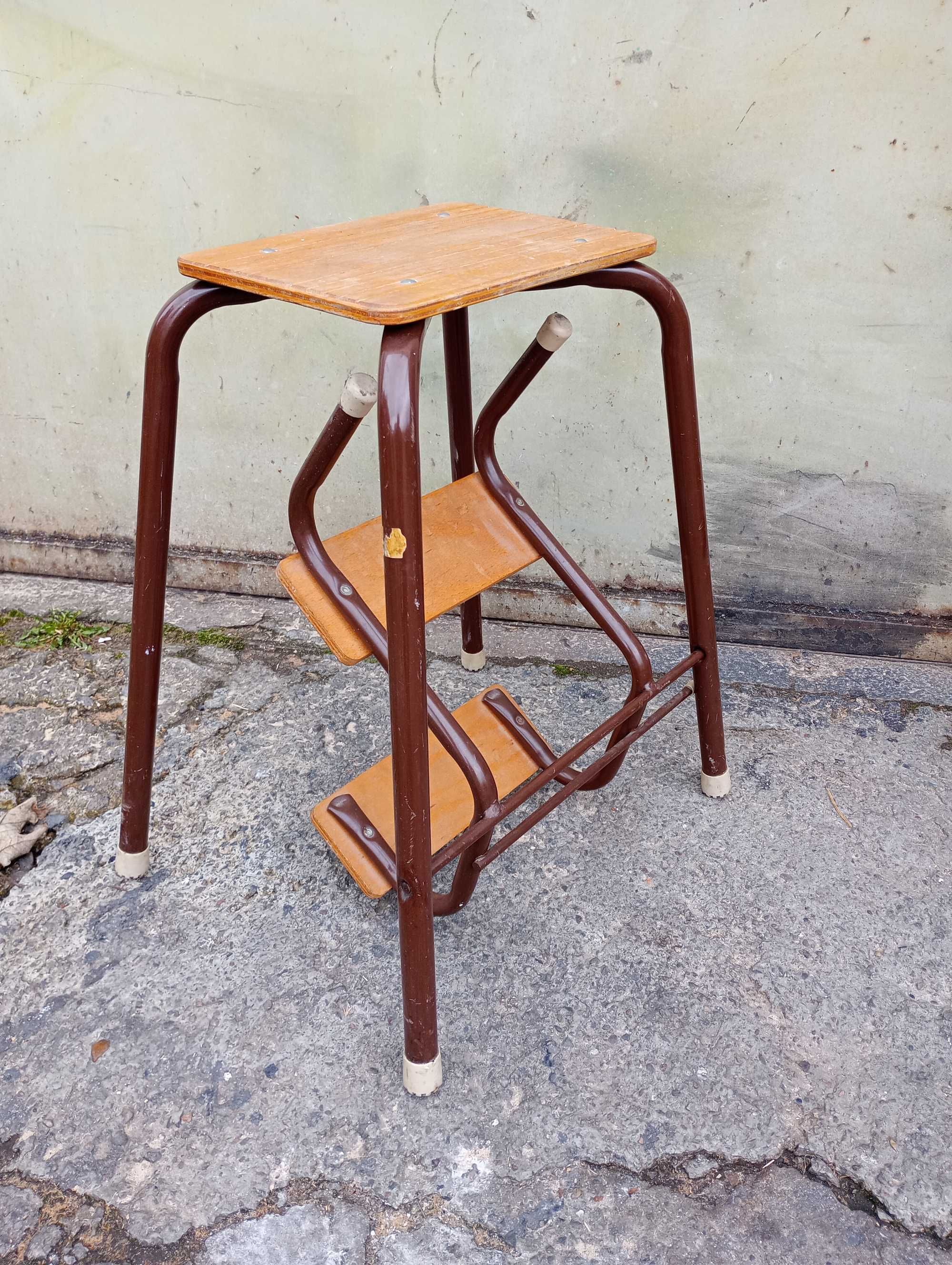 Stołek Drabinka Vintage lata 70.