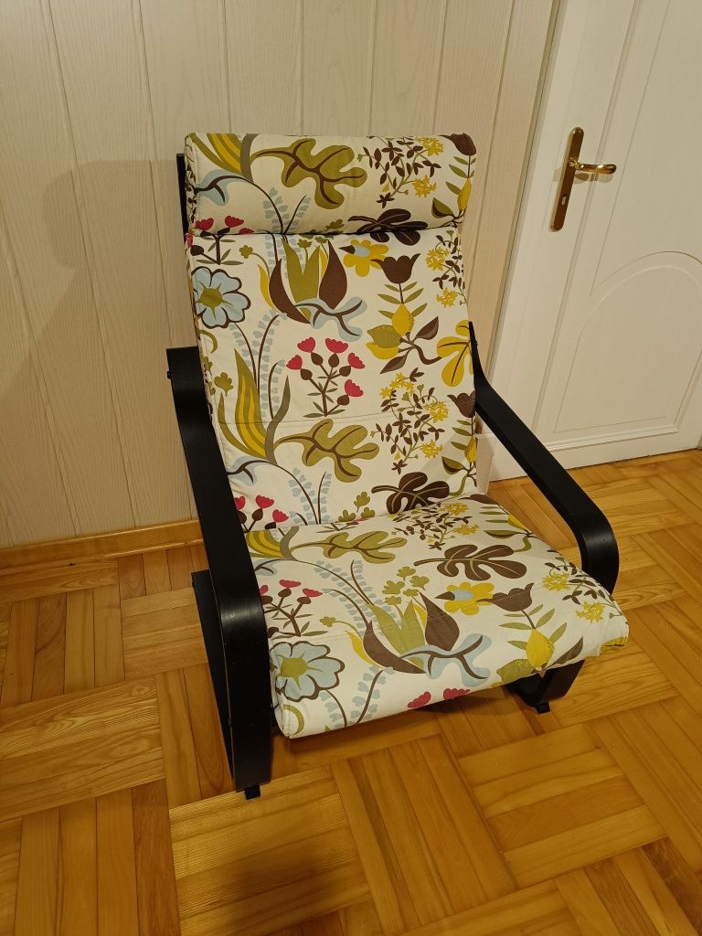 Ikea Poang fotel brązowy kolorowa tapicerka unikat dowóz