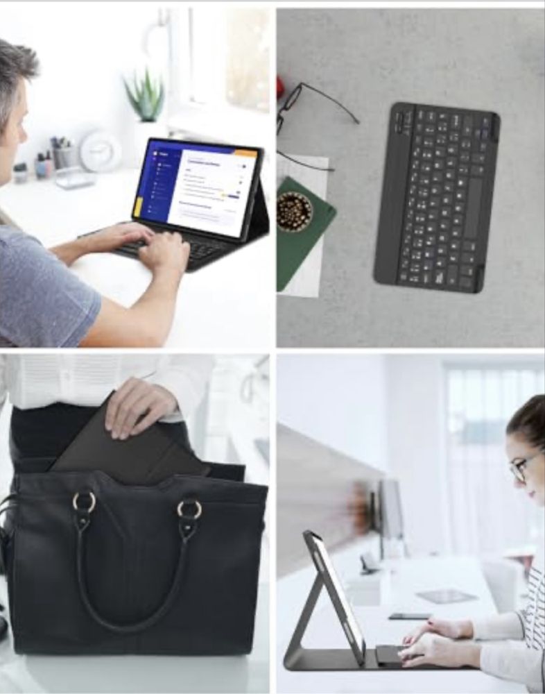 Capa com Teclado SENGBIRCH p/ Samsung Galaxy Tab S9 11” – Preto