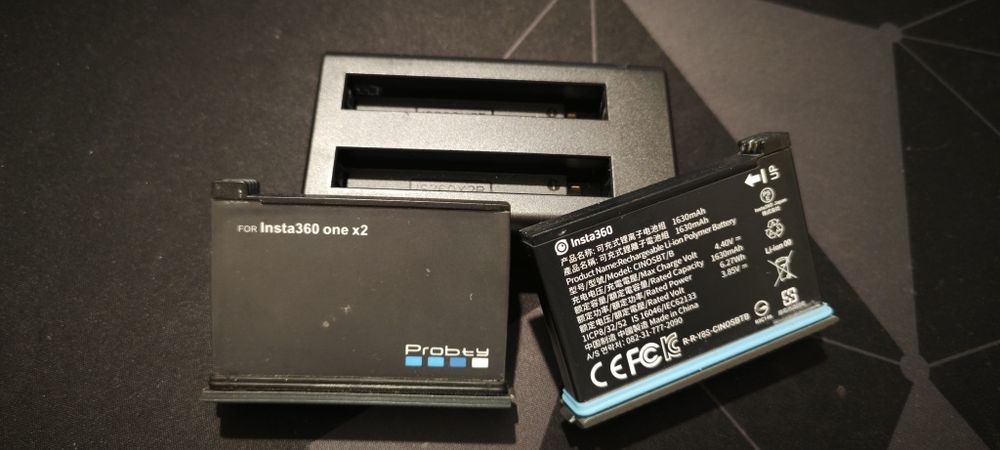 Bateria original Insta360 ONE X2 + Carregador + bateria adicional