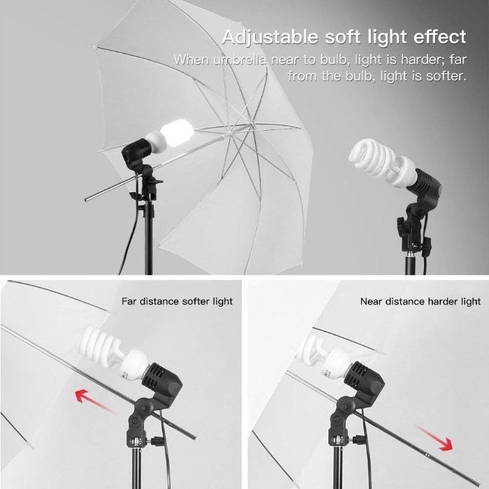 Kit iluminação estúdio foto e vídeo fundos luzes estrutura e caixa luz