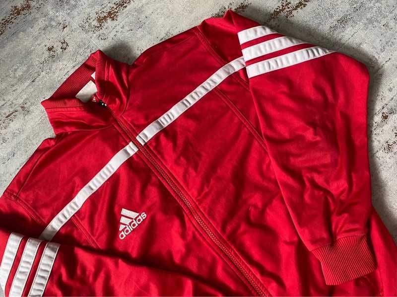 Bluza adidas vintage oldschool czerwona y2k r S
