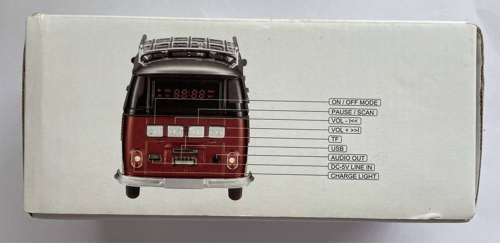 Coluna de rádio e mp3 pão de forma