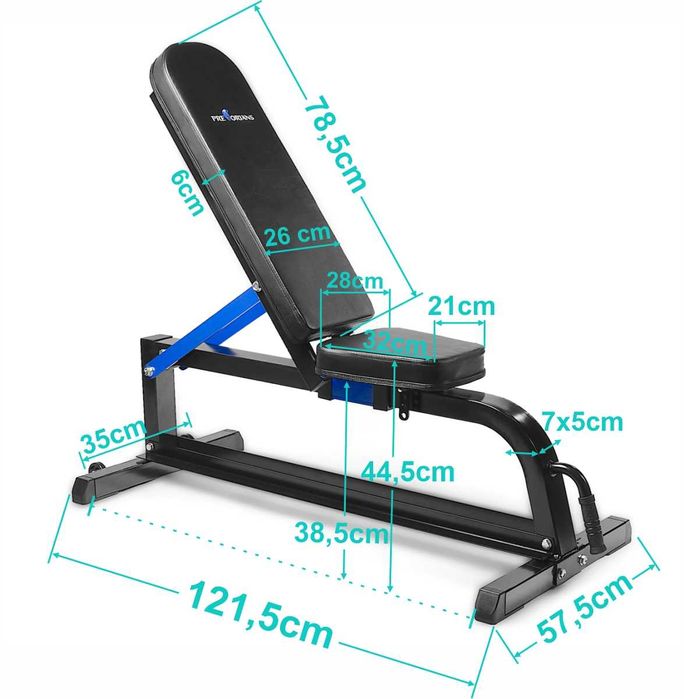 Zestaw siłowy 135kg z ławką treningową i obciążeniem gryf stojaki