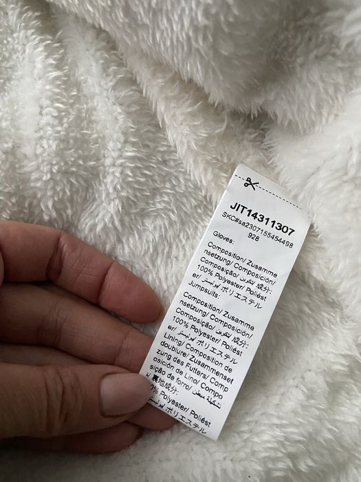 Zimowy kombinezon zielony dla chłopca z misiem i kapturem + rękawiczki