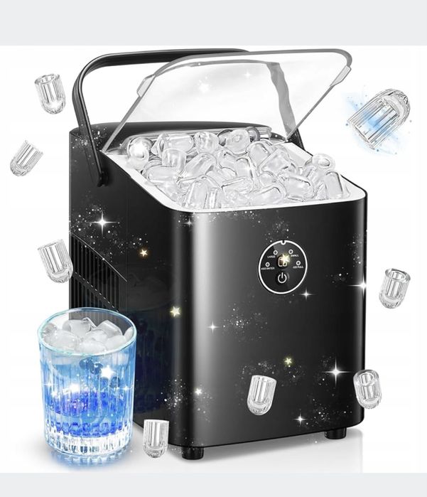 Kostkarka do lodu 14kg w 24H mała poreczna 2 rozmiary kostek