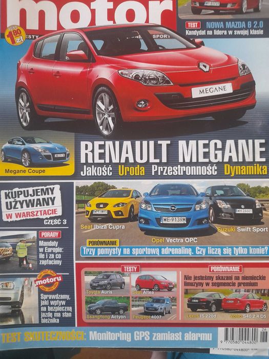 MOTOR Megane, Mazda 6, Vectra OPC, Ibiza Cupra, Lybra, Swift Sport