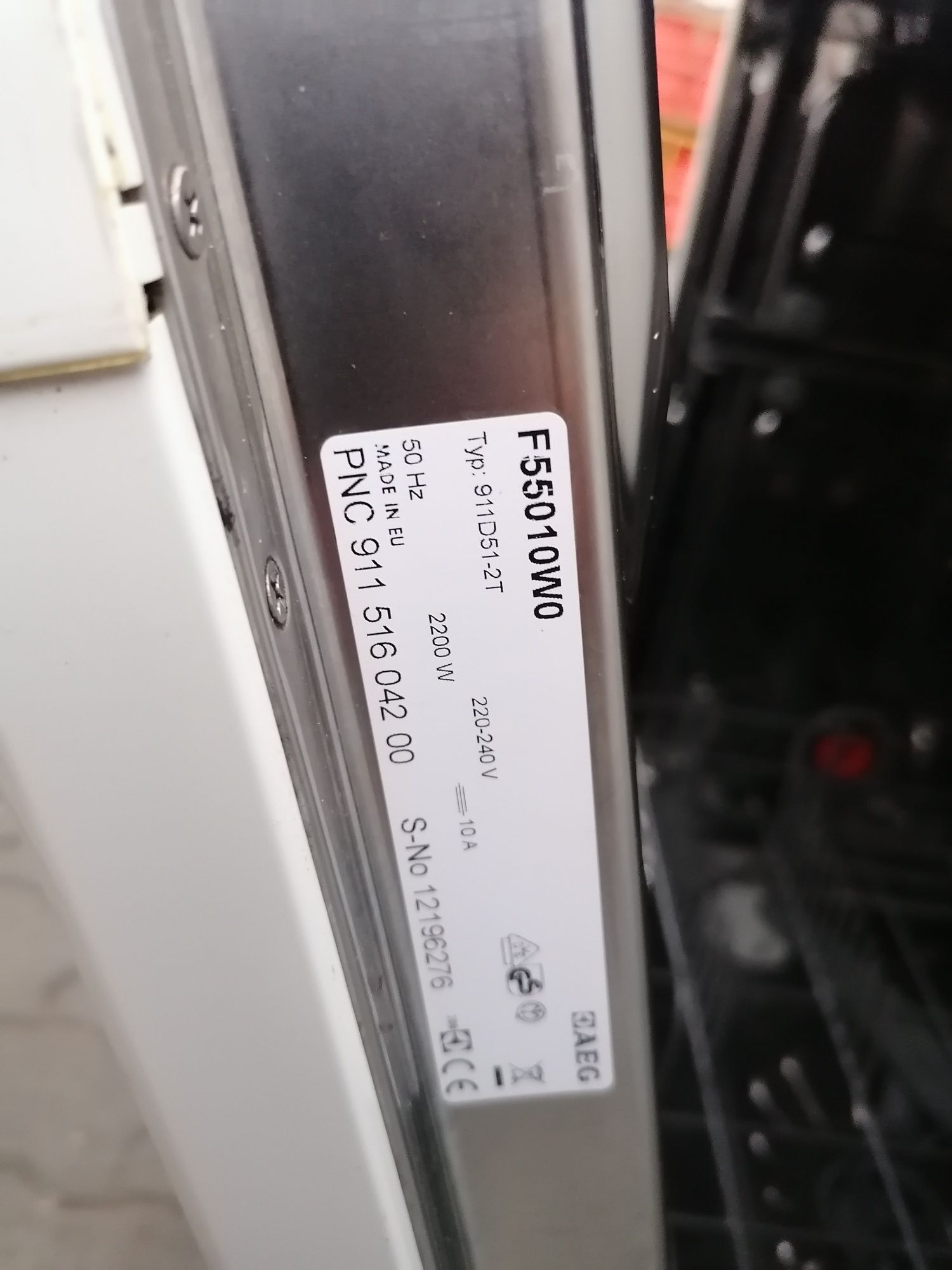 Cesto superior de máquina de lavar louça AEG