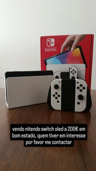 nitendo switch oled so aceito dinheiro em maos