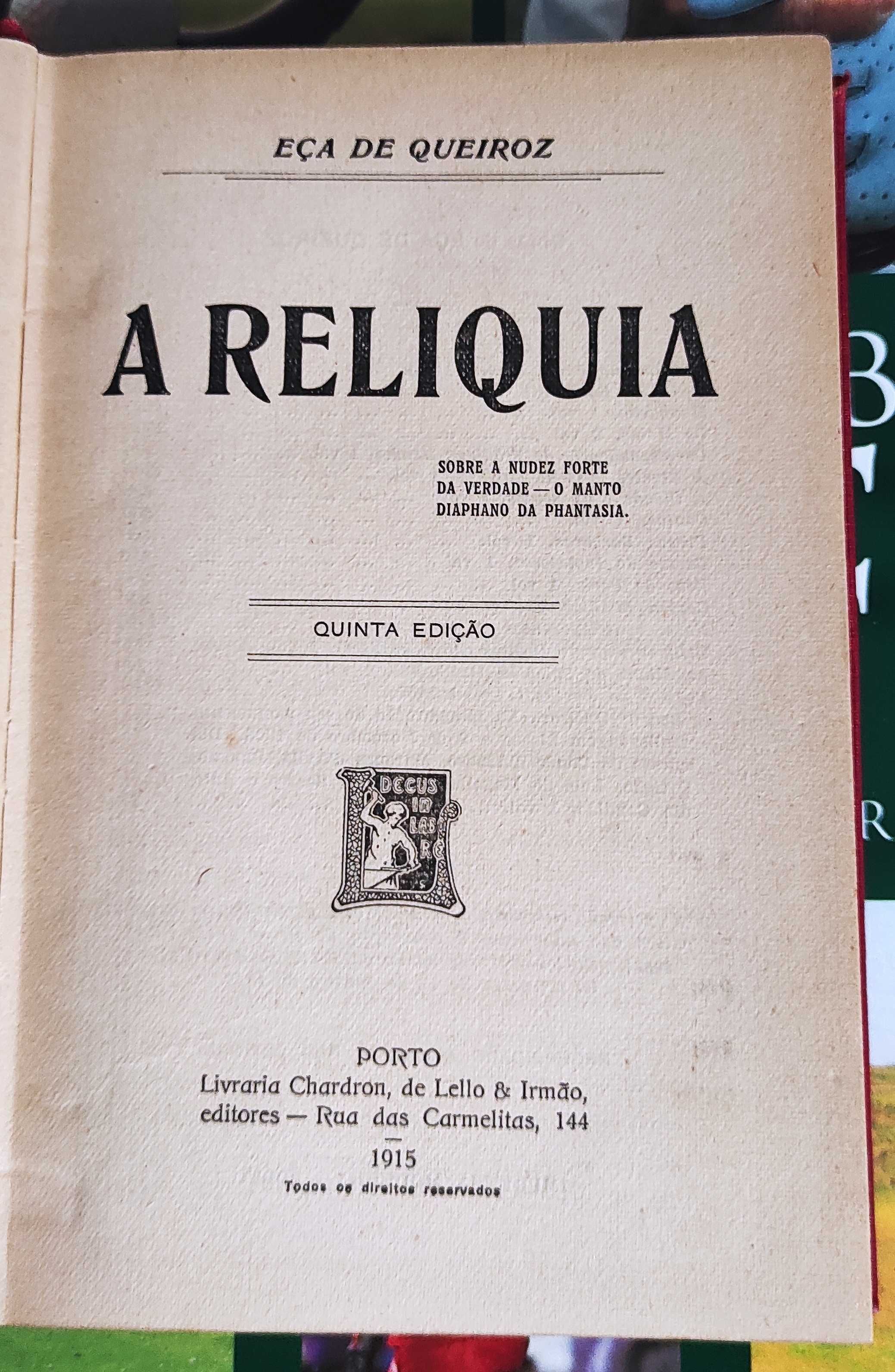 Livro Eça de Queiróz  5ª Edição 1915