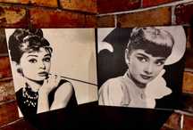 2x Obraz obrazek Audrey Hepburn / Ramka rama Audrey Hepburn /28x 28 cm