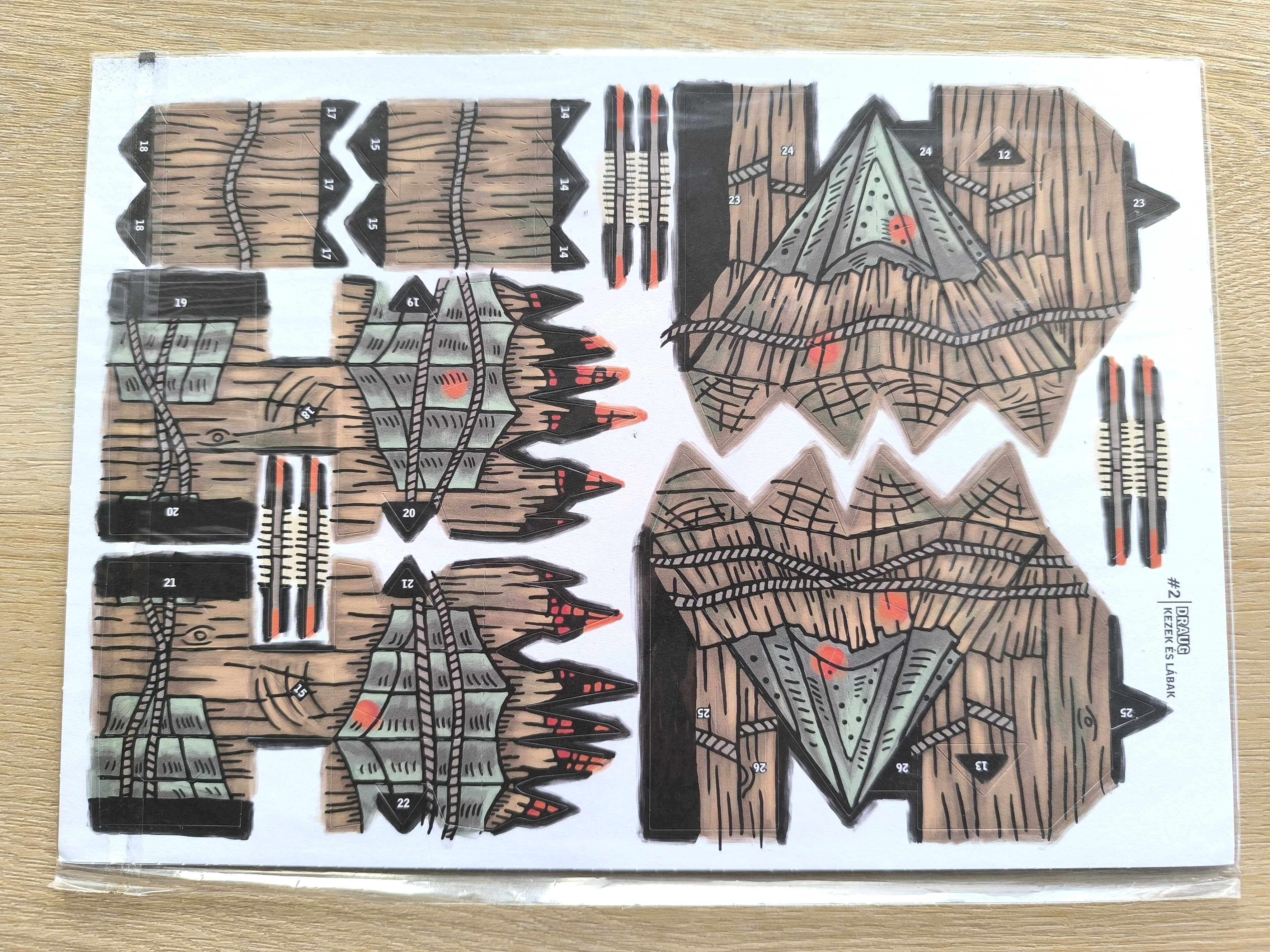Wiedźmin 2 Zabójcy Królów - Figurka Papercraft Draug + Naklejki - NOWE