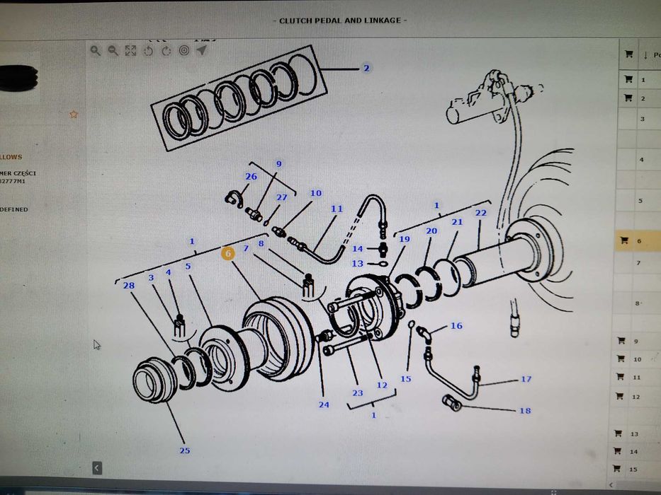 Osłona gumowa wysprzęglika sprzęgła MASSEY FERGUSON 3050,3070,3095