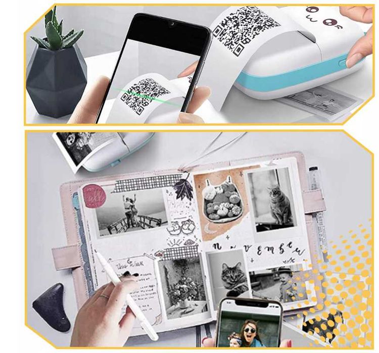 Mini Drukarka Termiczna Drukuś + 21 Rolek Aparat Natychmiastowy OKAZJA