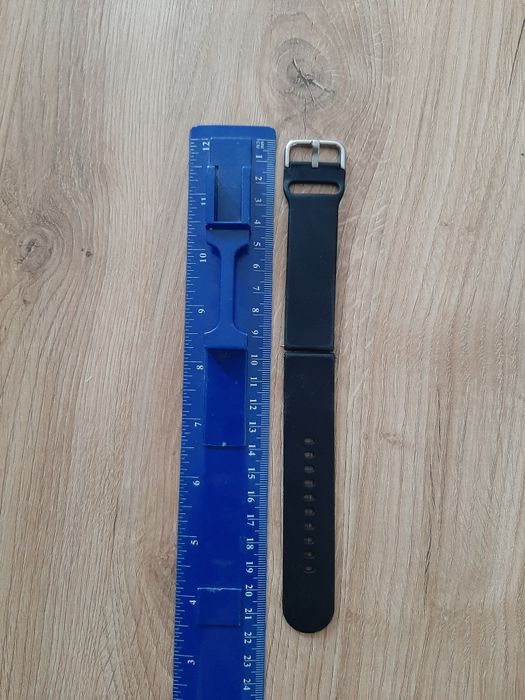 Pasek silikonowy do zegarka czarny 22mm