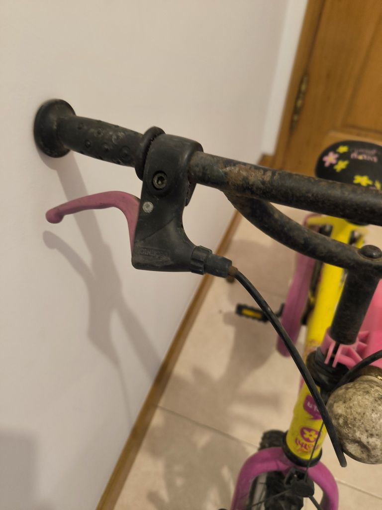 Bicicleta Infantil Aro 14 – Colorida (Amarela e Rosa)