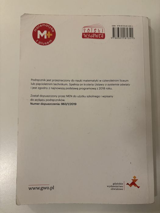Matematyka z plusem 1 podrecznik , zakres rozszerzony