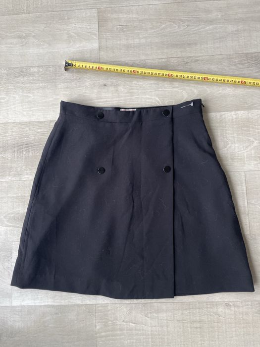 Чорна тепла міні спідниця віскоза h&m