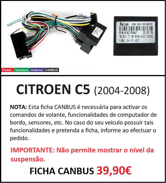 (NOVO) Rádio 1DIN • CITROEN C5 • (2001 a 2008) • Android GPS (2DIN)