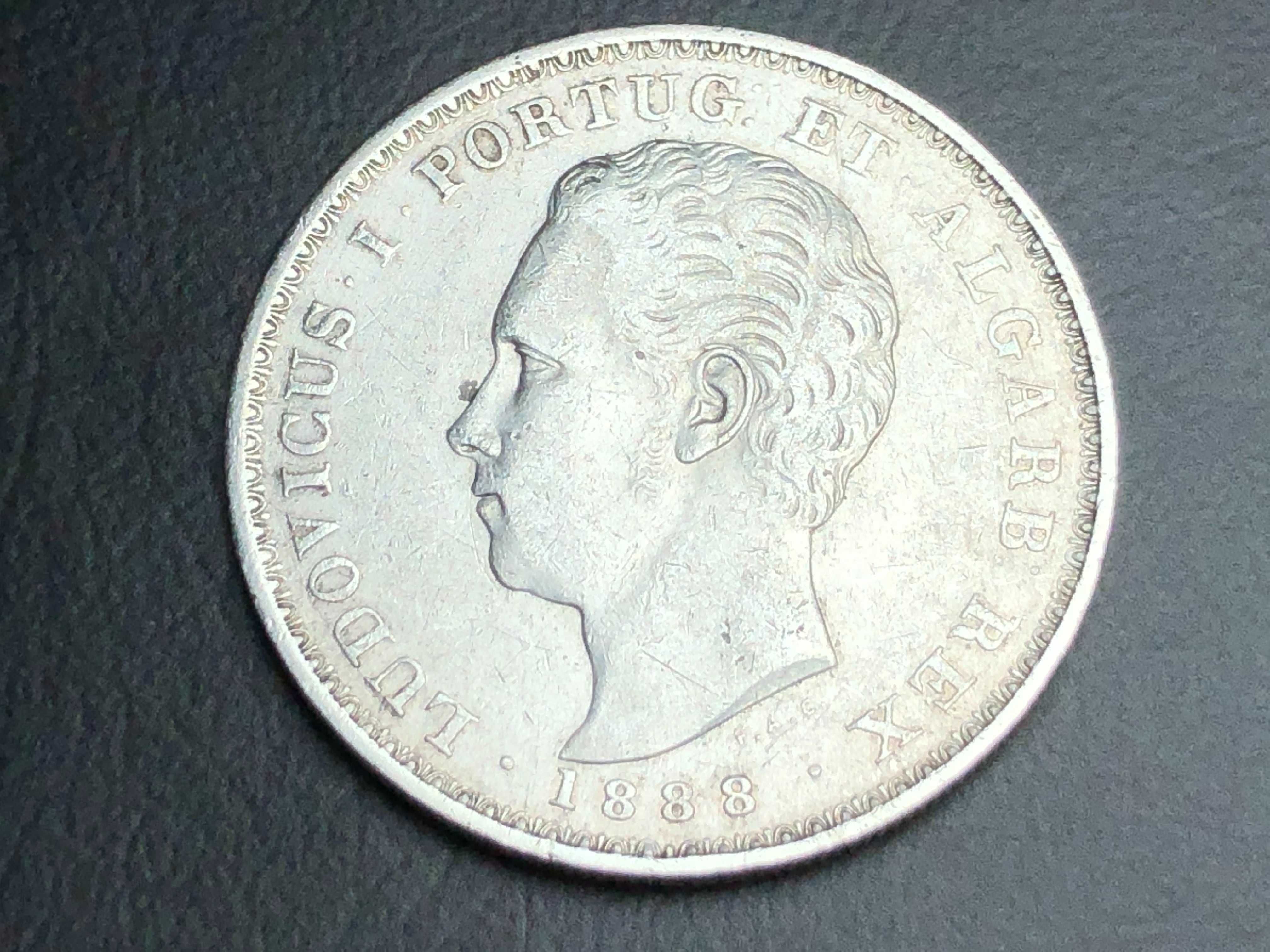 Lote de 3 moedas em Prata de 500 Reis D. Luis e D. Carlos