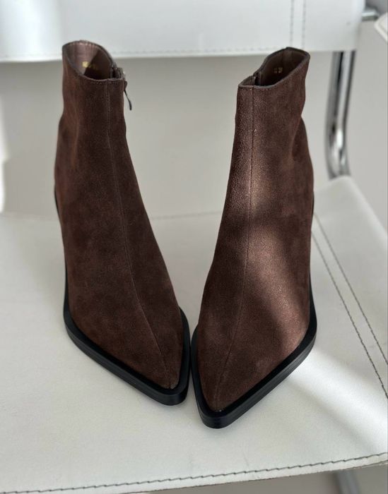 Sale! Казаки шоколад натуральна замша