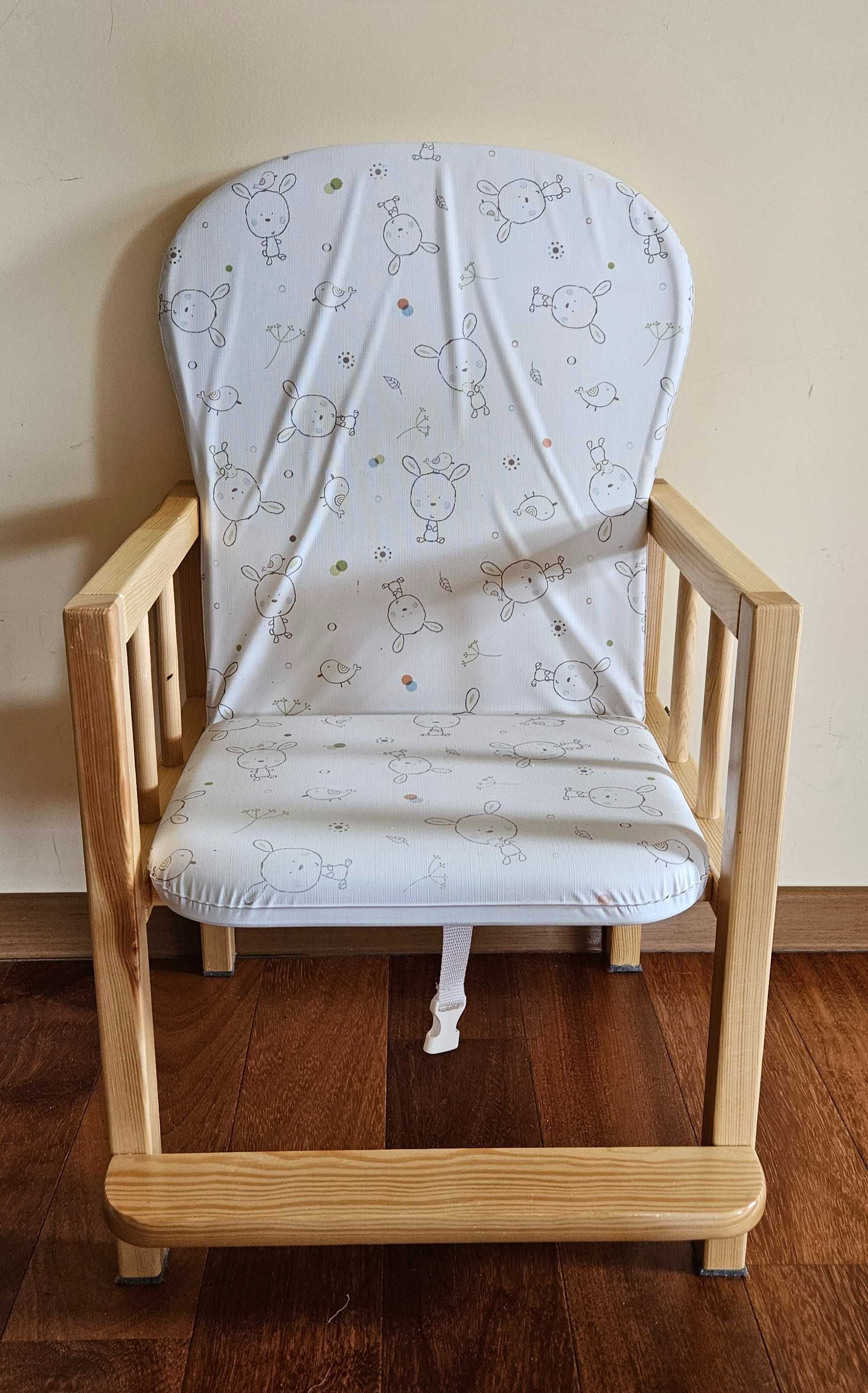 Krzesełko do karmienia z regulowanym blatem, 2w1 stolik + krzesełko
