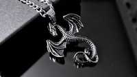 Fio colar necklace dragon dragão aço inoxidável viking odin