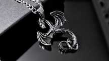 Fio colar necklace dragon dragão aço inoxidável viking odin