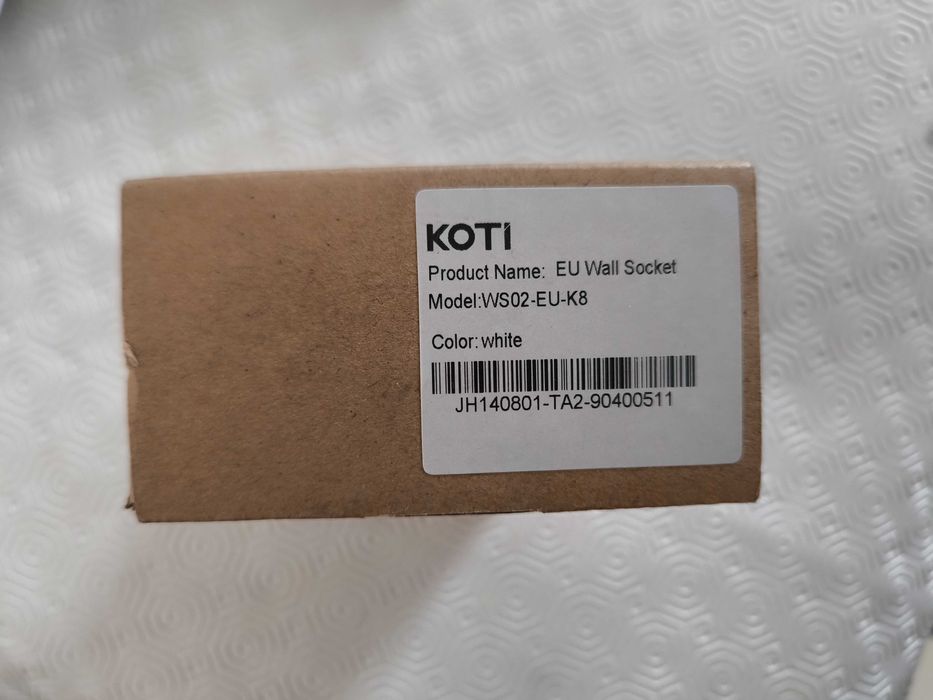 Gniazdo Elektryczne Podwójne 16 A Białe KOTI szkło