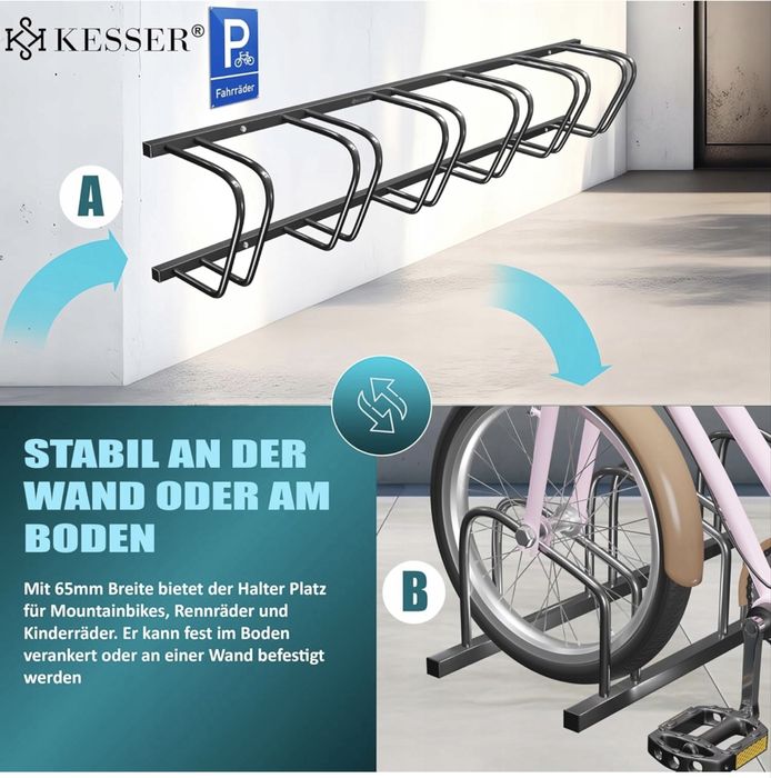 Stojak rowerowy na rower jednopoziomowy 6 stanowisk