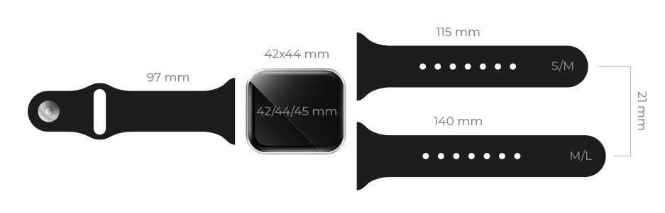 Pasek S / M do Apple Watch 42 / 44 / 45 mm kolor: granatowy