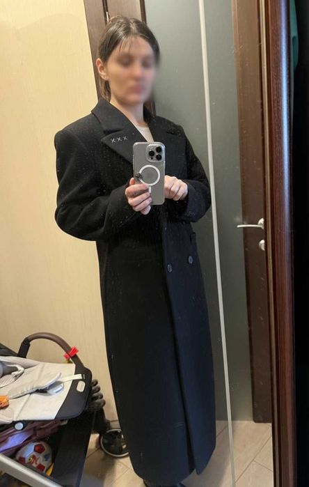 Пальто ONE by ONE з пальтової тканини з утеплювачем L розмір