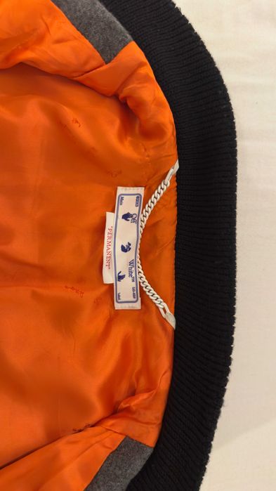 Casaco Off-White Varsity Jacket