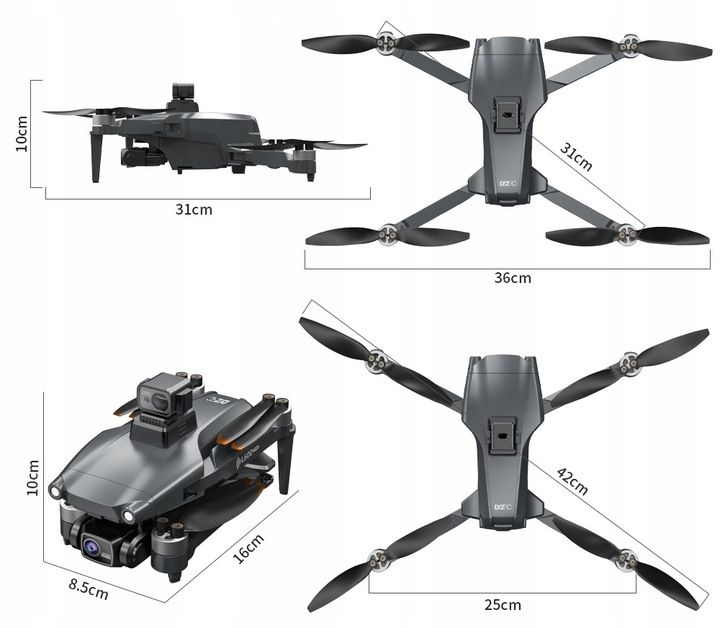 Dron Gps Wifi 5g Kamera Bezszczotkowy Zasieg 5000m Omijanie Przeszkod